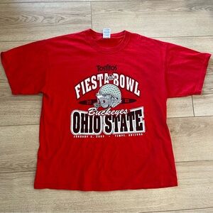 Vintage Ohio State Buckeyes Football Fiesta Bowl 2003 Y2K Tshirt Size XL